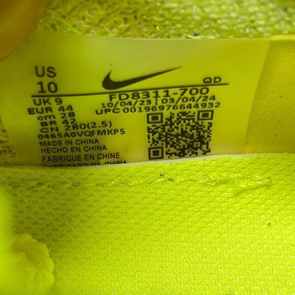 Nike Air Zoom AlphaFly NEXT% 3 'Fast Pack' Size 10 Men Volt FD8311-700 - Picture 7 of 7